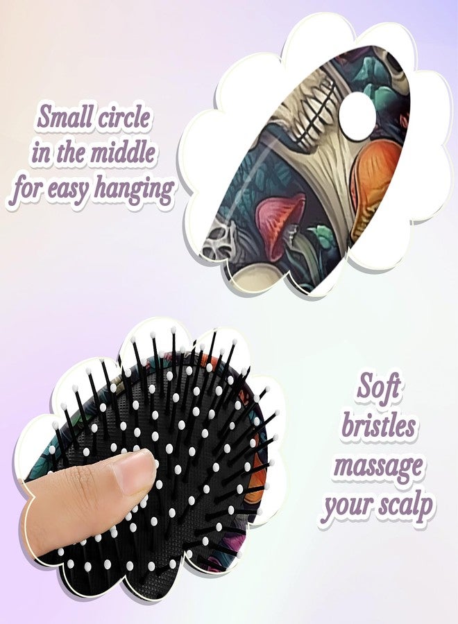 GABraden Hair Brush,Detangling Hair Brush,Soft Bristles for Effortless Tangle Removal,Detangler Hairbrush for Women Men Boys Girls Wet Dry All Hair Types (Skeleton Mushroom) - Image 5